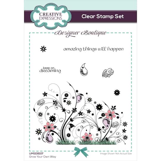 Creative Expressions Designer Boutique Grow Your Own Way Clear Stamp Set